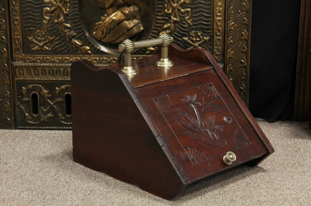 Carved Fireplace Coal or Pellet Hod