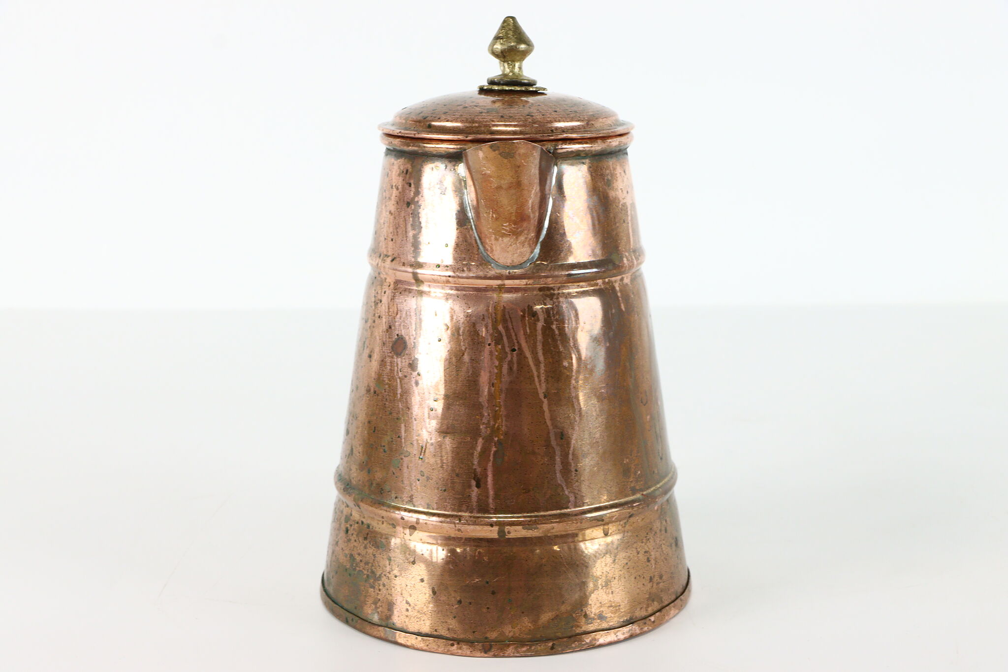 Copper & Brass Antique Hammered Farmhouse Coffee Pot