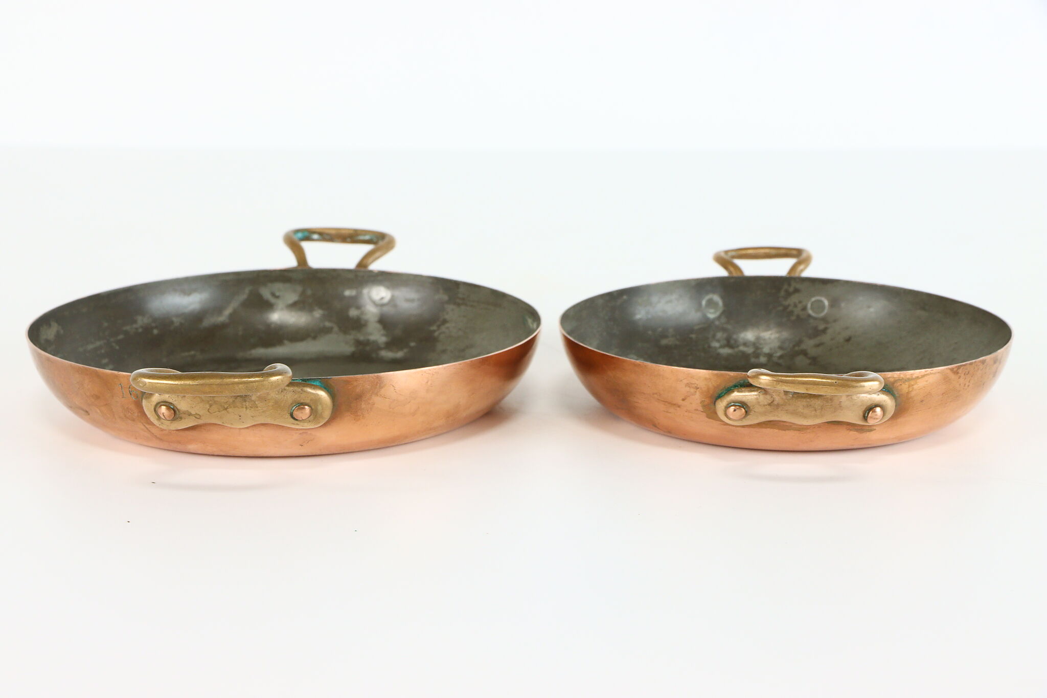 Set of 4 Farmhouse Copper Vintage Individual Baking Pans, Bazar