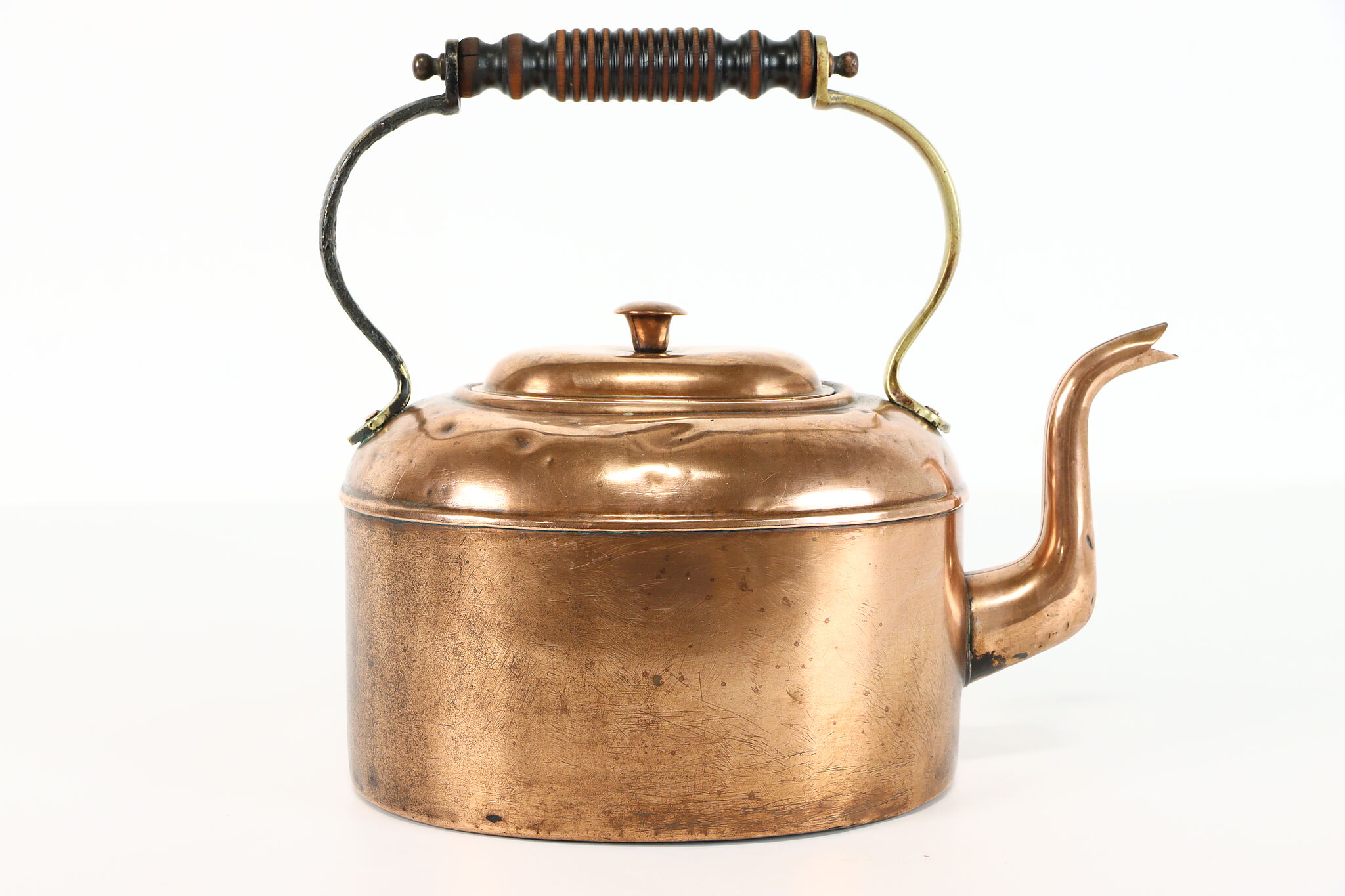 Vintage Copper Tea Kettle Wood Handle Dome Shape /rb – Pathway Market GR