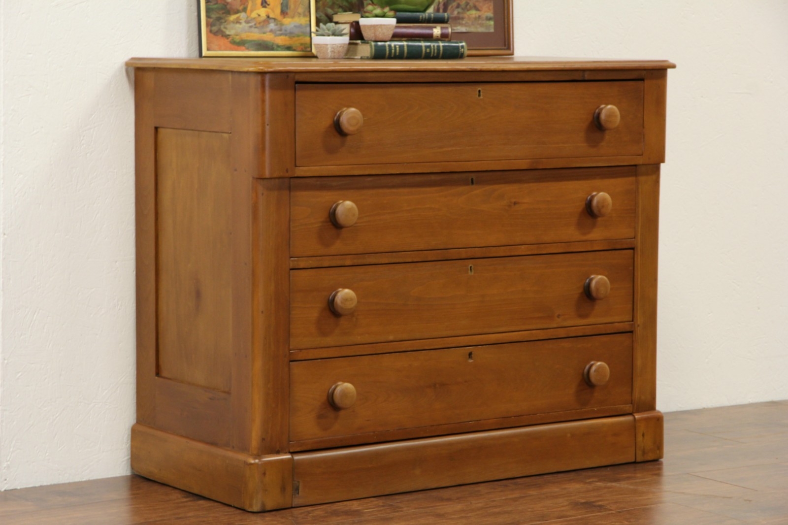 Country Pine 1870 Antique Linen Chest or Dresser