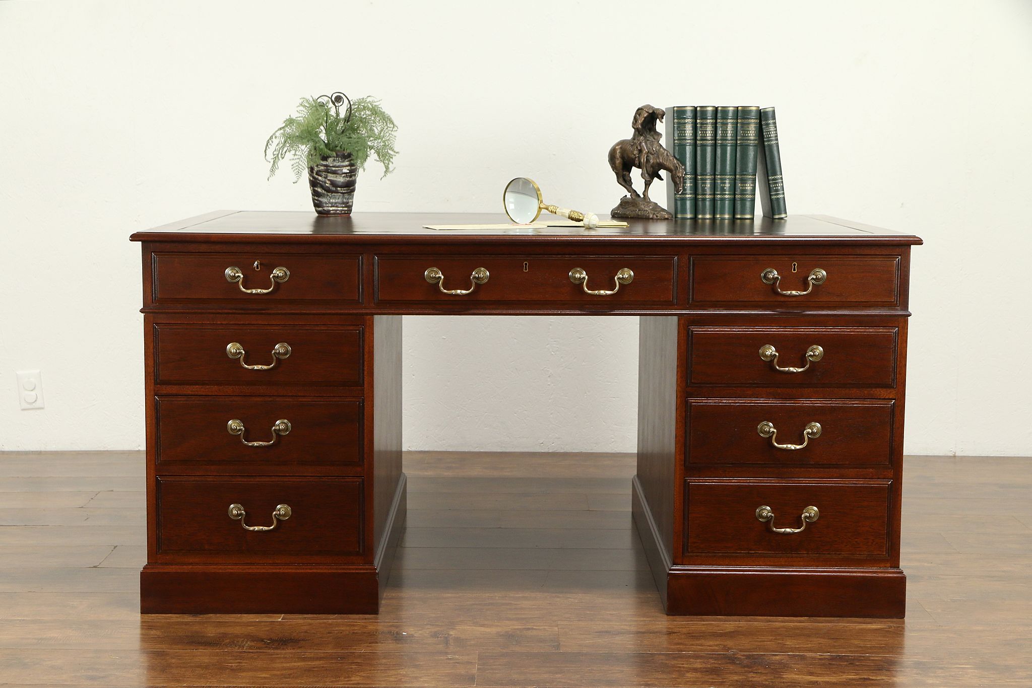 1950s Leather Trunk Writing Desk