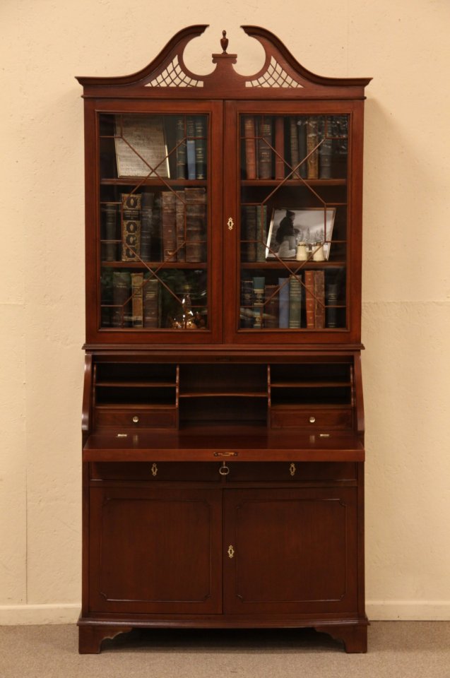 Classic Secretary Desk, Bookcase Top