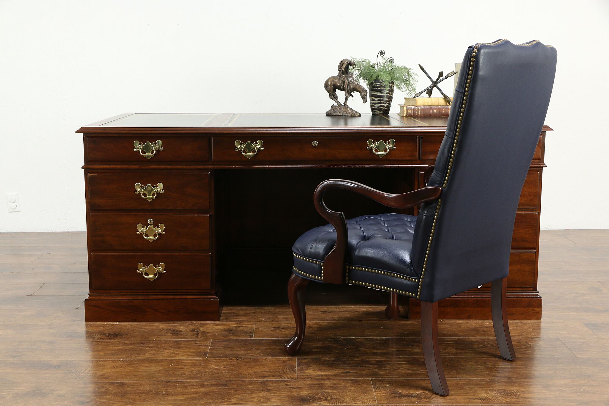 1950s Leather Trunk Writing Desk