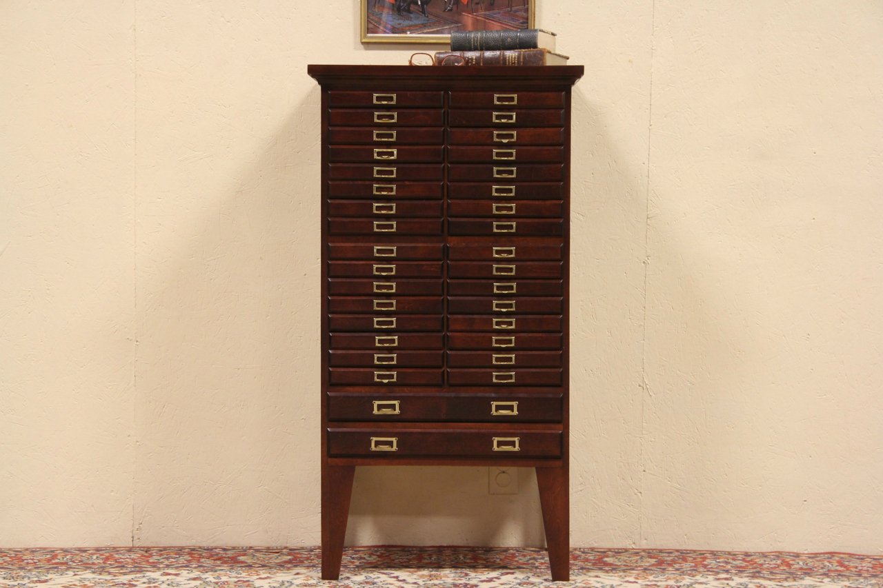 Lawyer 1900 Antique 34 Drawer File