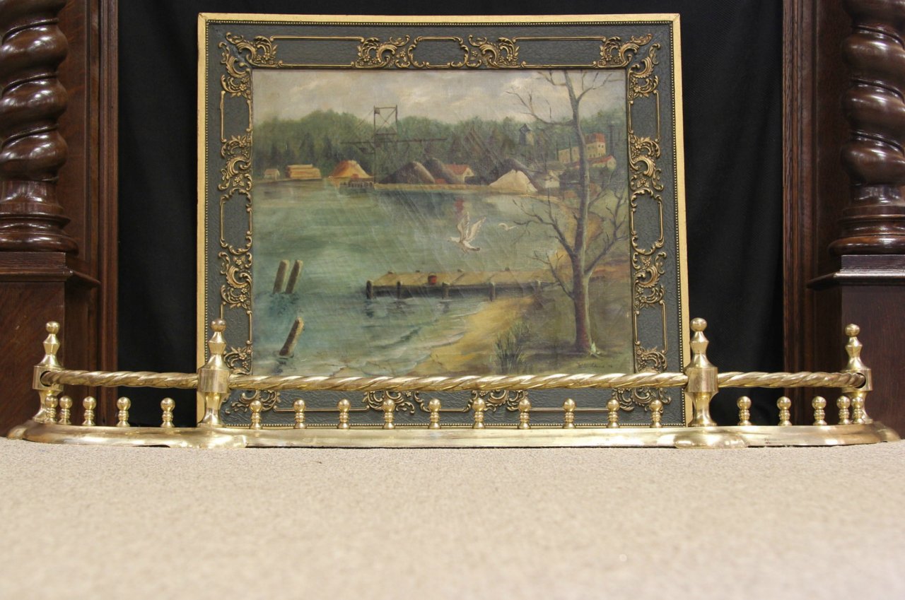 Brass Vintage Fireplace Fender