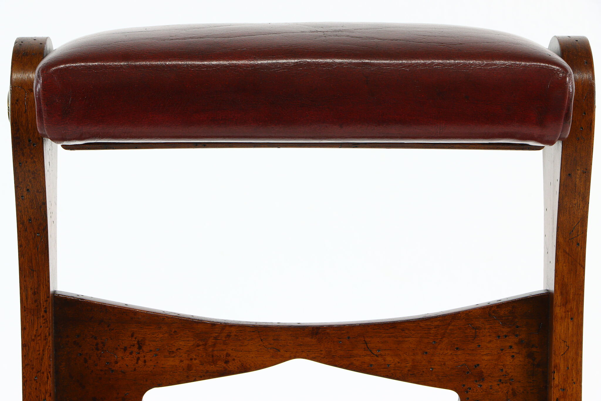 Rocking Gout Vintage Footstool, Mahogany & Leather, Erickson's #37534