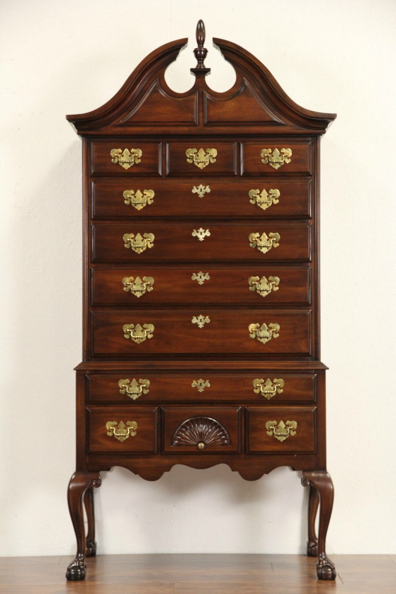 SOLD - Harden Signed Cherry Vintage Highboy Chest on Chest ...