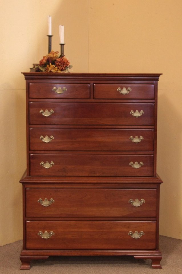 Cherry Highboy, Tall Chest on Chest