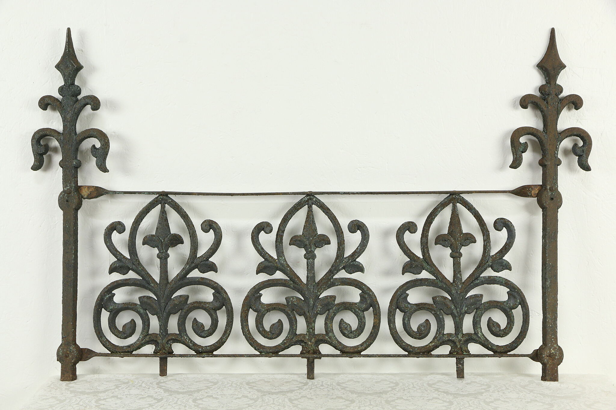 Victorian Antique Architectural Salvage Cast Iron Balcony Railing