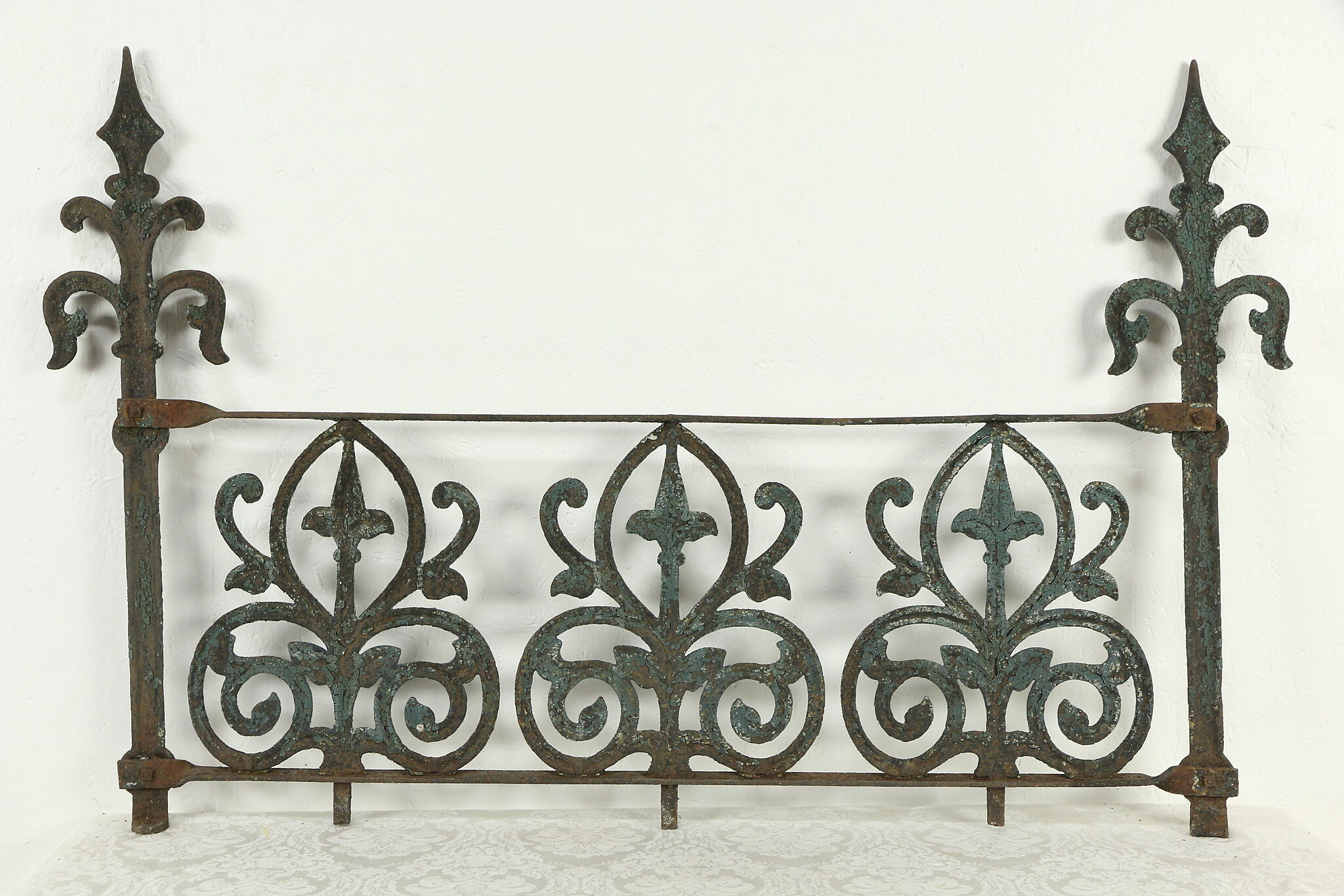 Victorian Antique Architectural Salvage Cast Iron Balcony Railing