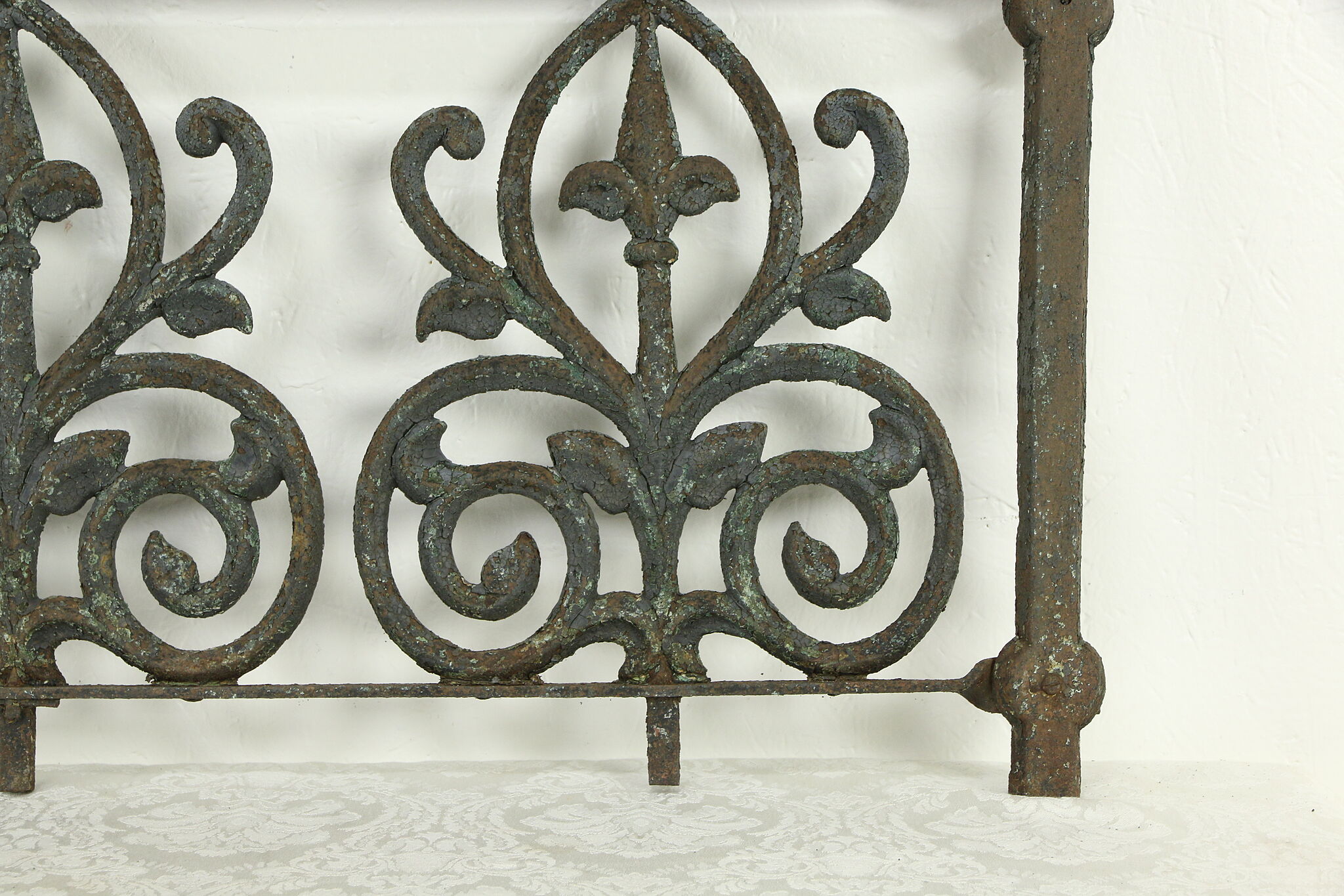Victorian Antique Architectural Salvage Cast Iron Balcony Railing