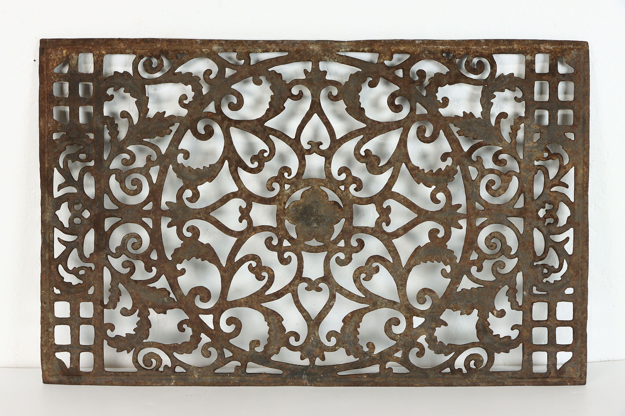 Victorian Antique Farmhouse Architectural Salvage Iron Filigree Panel