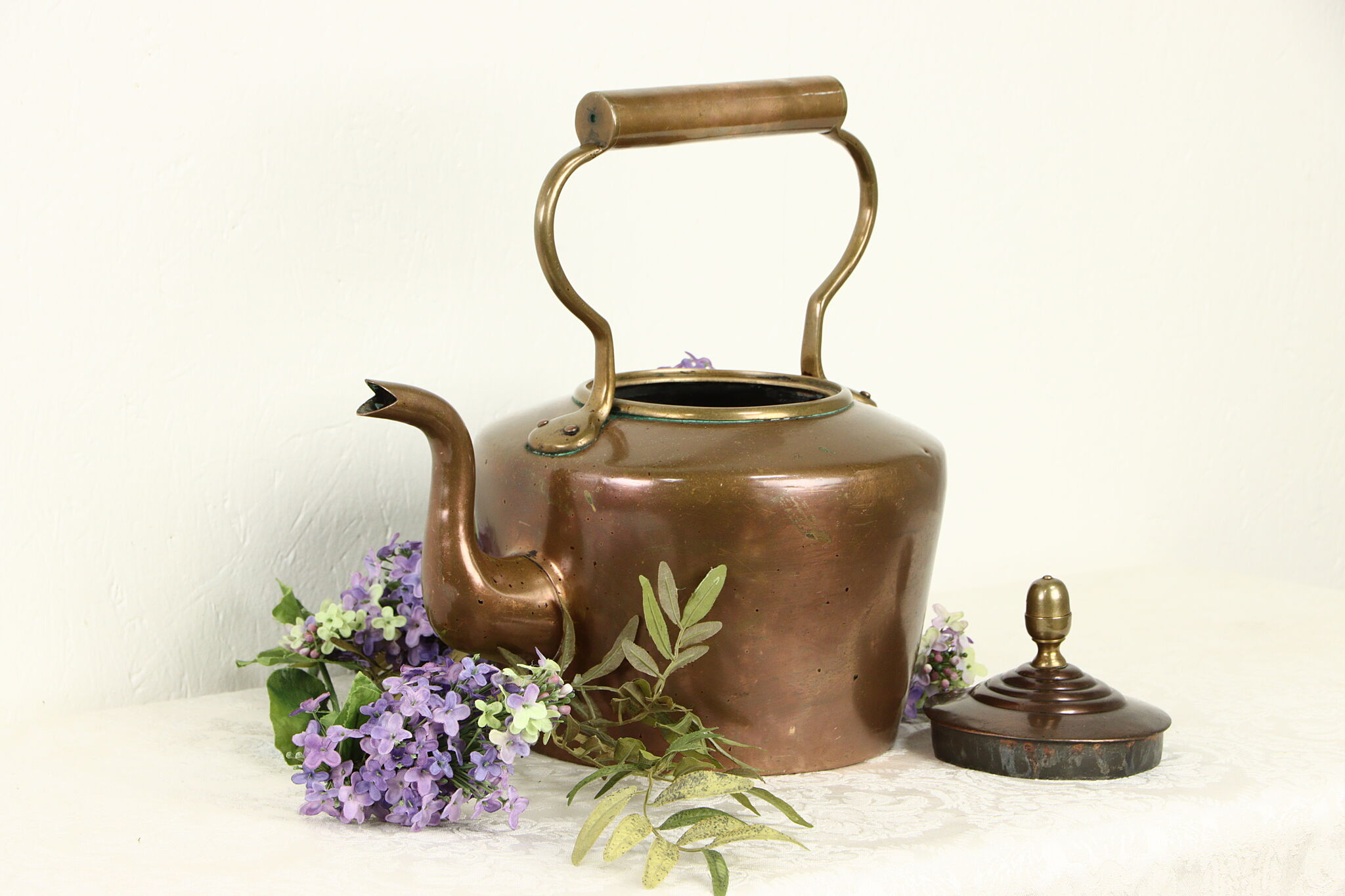 Vintage Premier System Electric Copper Tea Kettle Pot Made in England No  Cord 