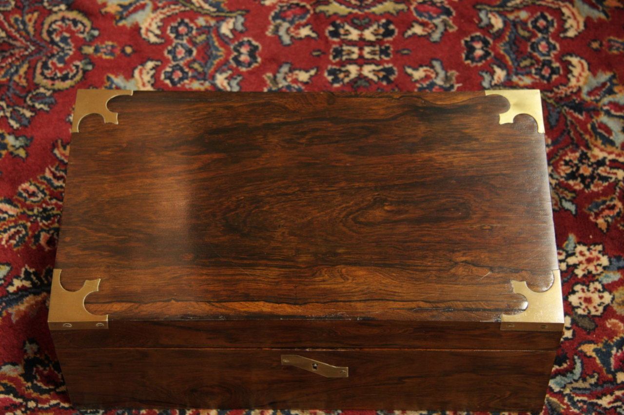 Victorian Antique Rosewood Lap or Travel Desk