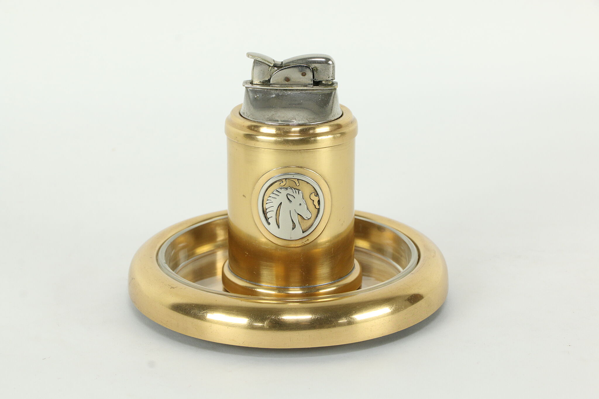 Silver Crest Bronze Horse Ashtray & Cigarette Box - RubyLUX