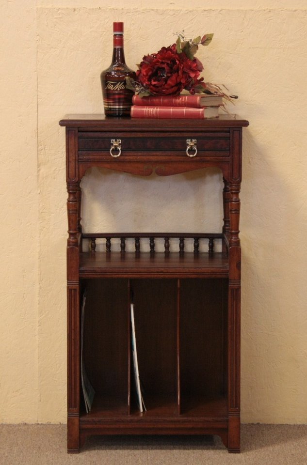 Victorian Eastlake Antique Walnut Music