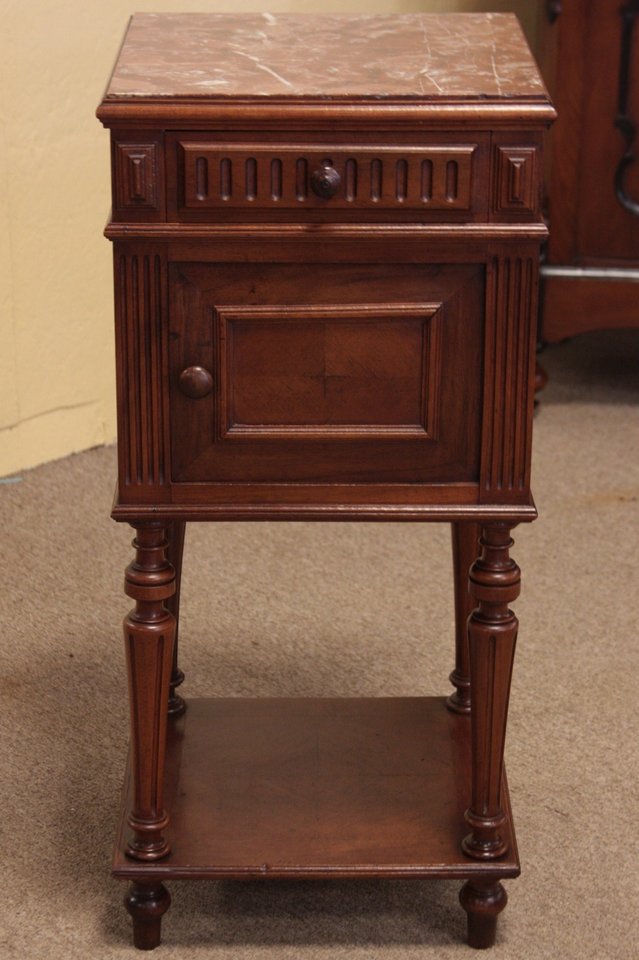 Marble Top Antique End Table or Night Stand