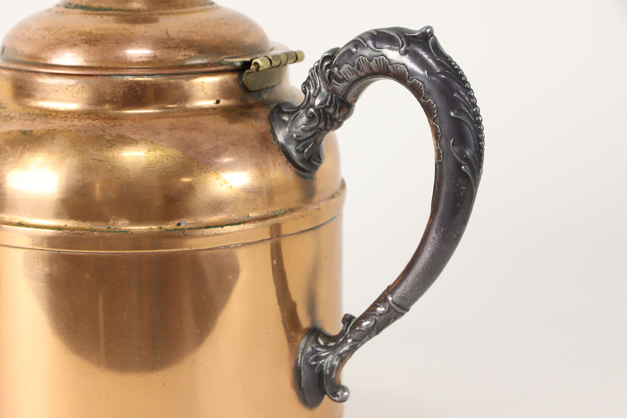 Vintage Copper Tea Kettle With Pewter Spout. Viking Copper