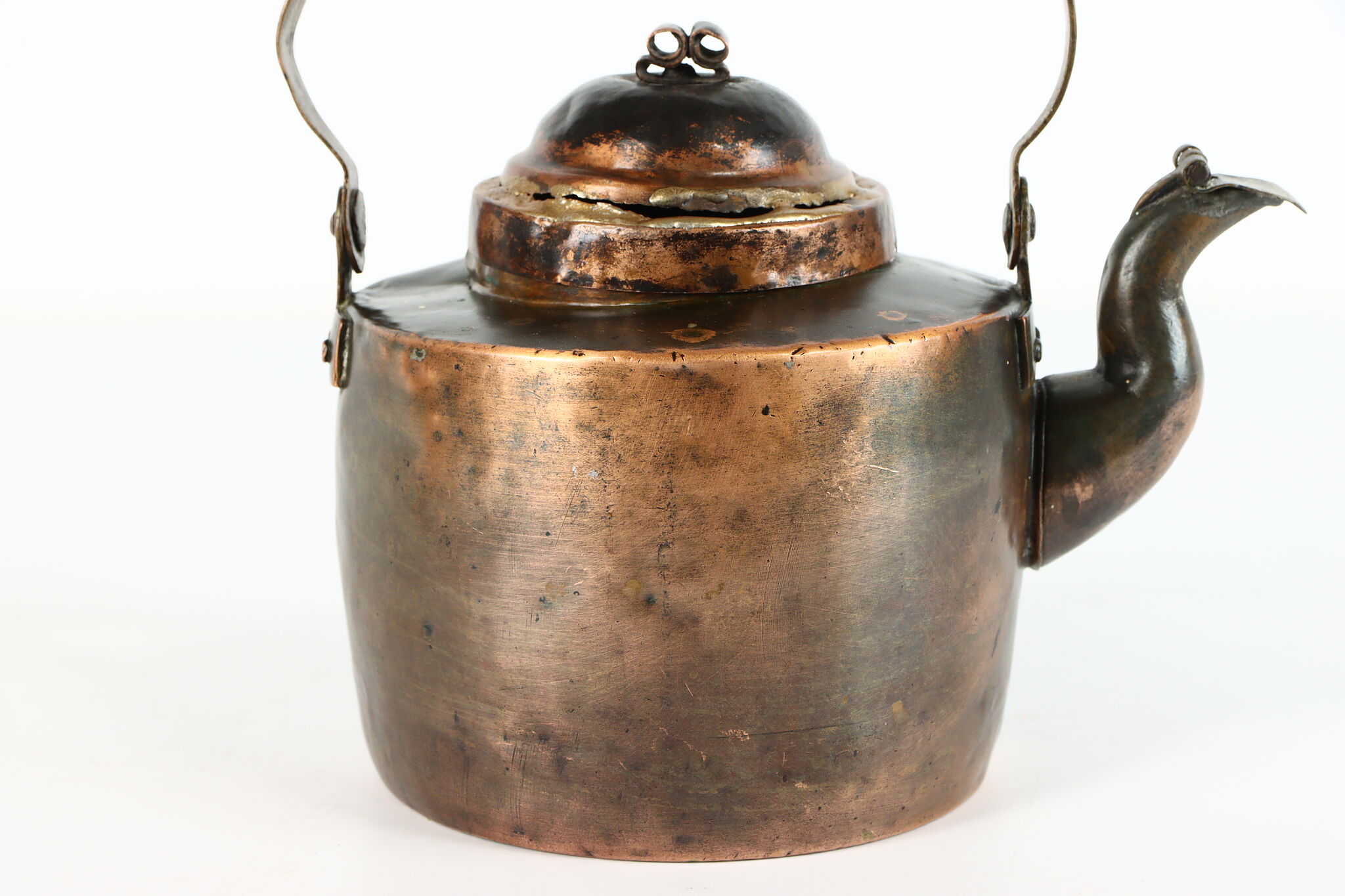 Farmhouse Antique Copper Large Tea Kettle or Pot #46277