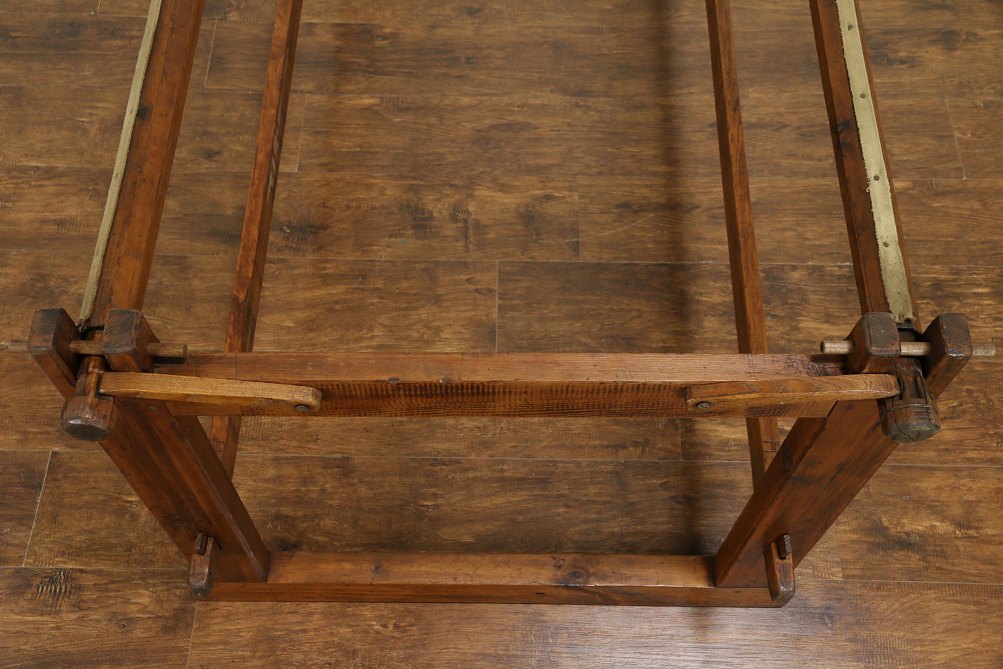 Antique (Circa 1915) Handmade Redwood Quilting Frame