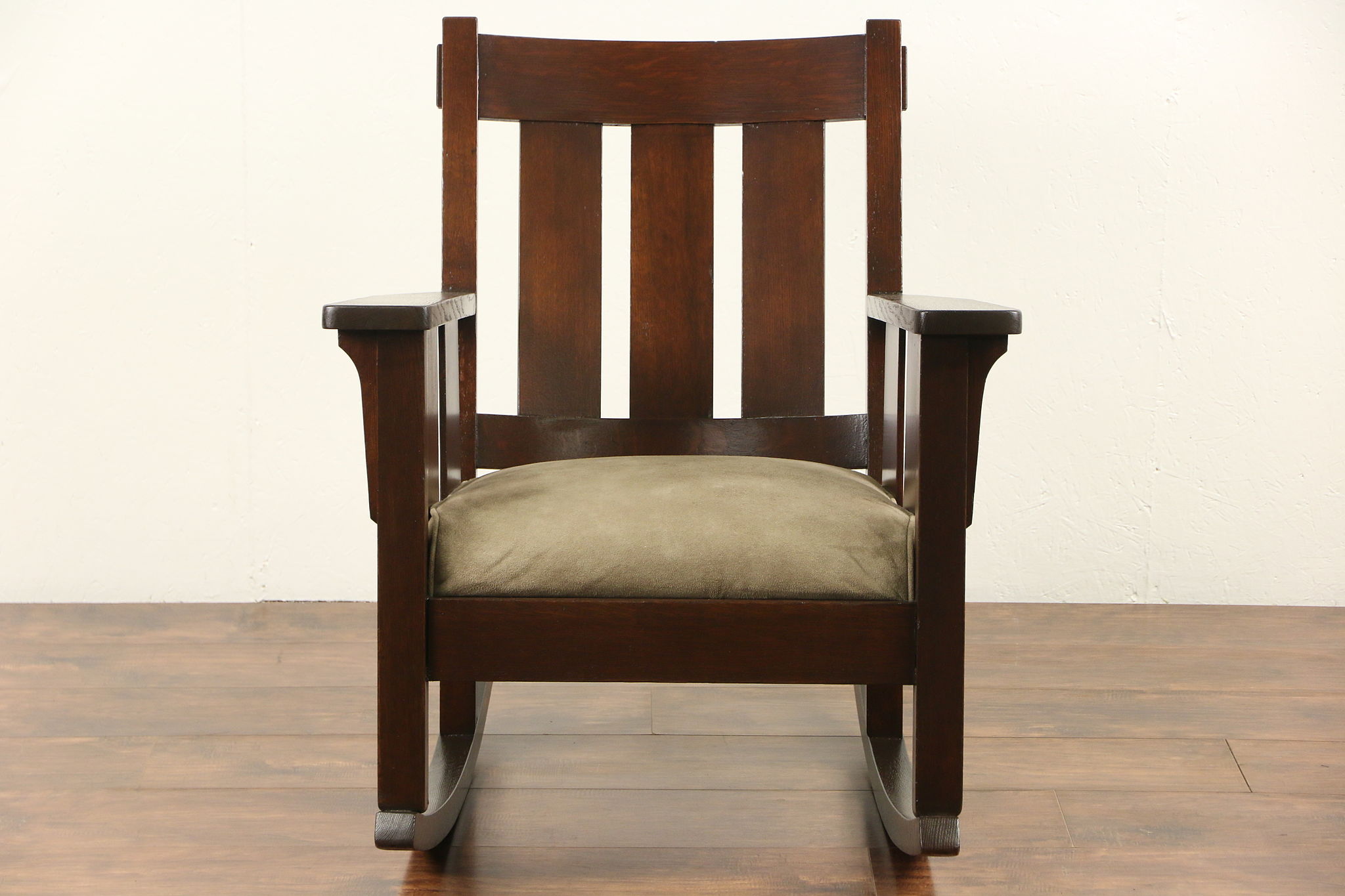 Craftsman Rocker Arts & Crafts Mission Oak Rocking Chair Antique 1905 Craftsman Rocker