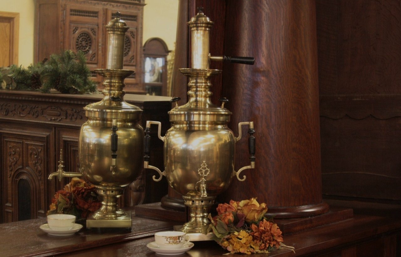 Russian Antique Brass Samovar Tea Kettle