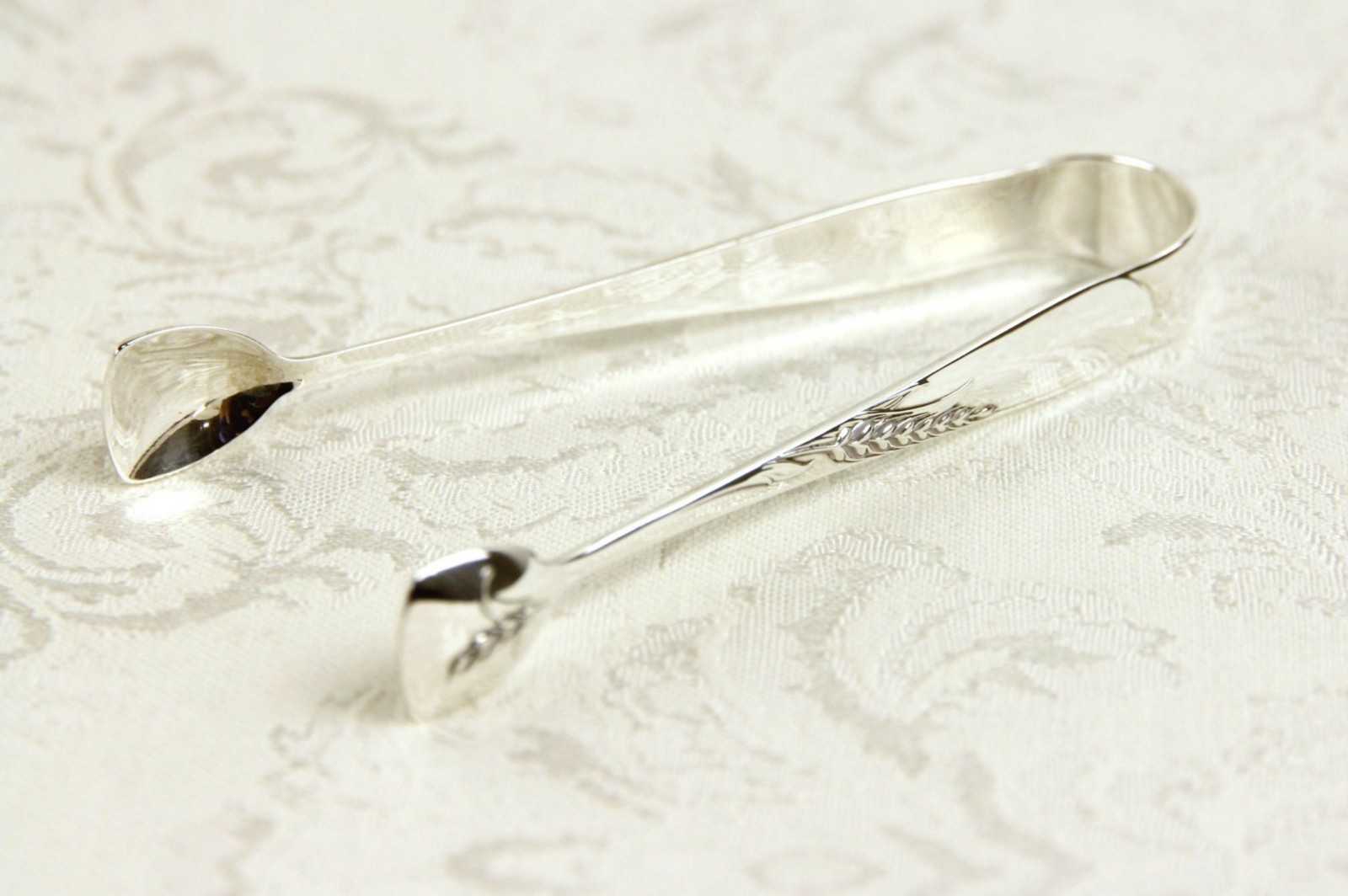 Wheat Reed & Barton Sterling Silver Serving Tongs