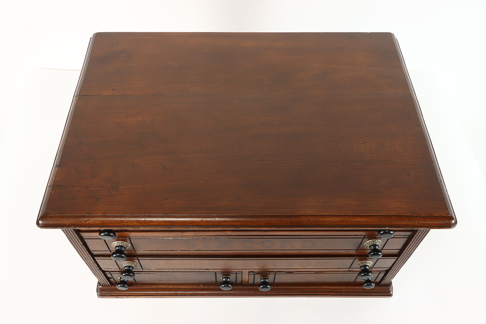 Spool Cabinet, Jewelry, Collector Chest Victorian Antique Cherry Merricks