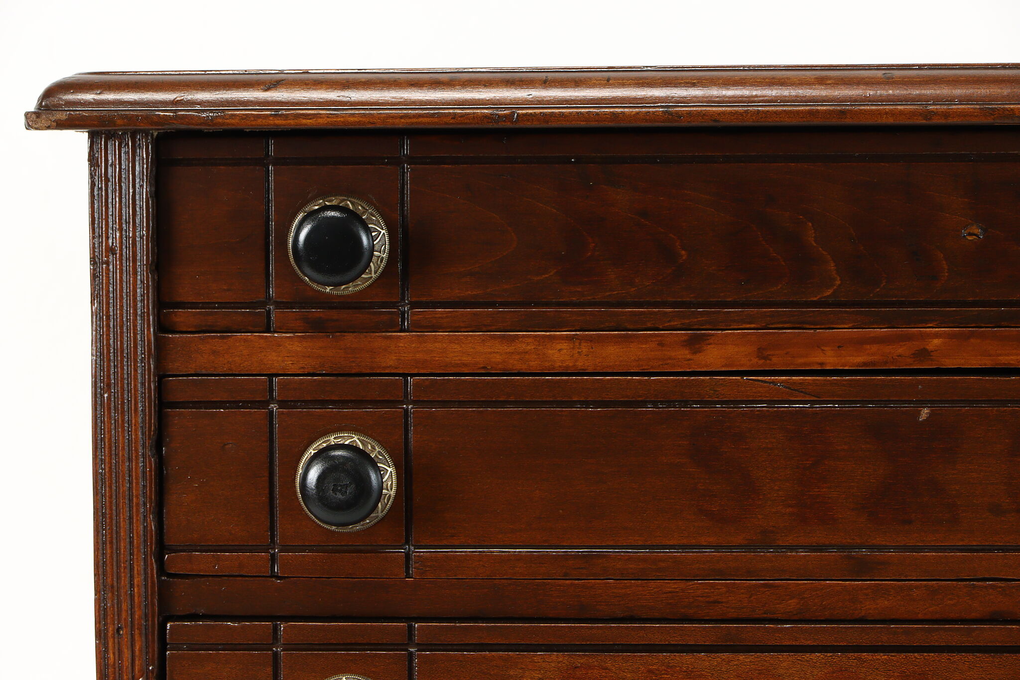 Spool Cabinet, Jewelry, Collector Chest Victorian Antique Cherry Merricks
