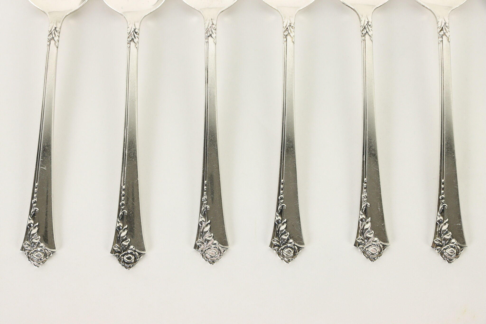 Damask rose sterling silver flatware on sale