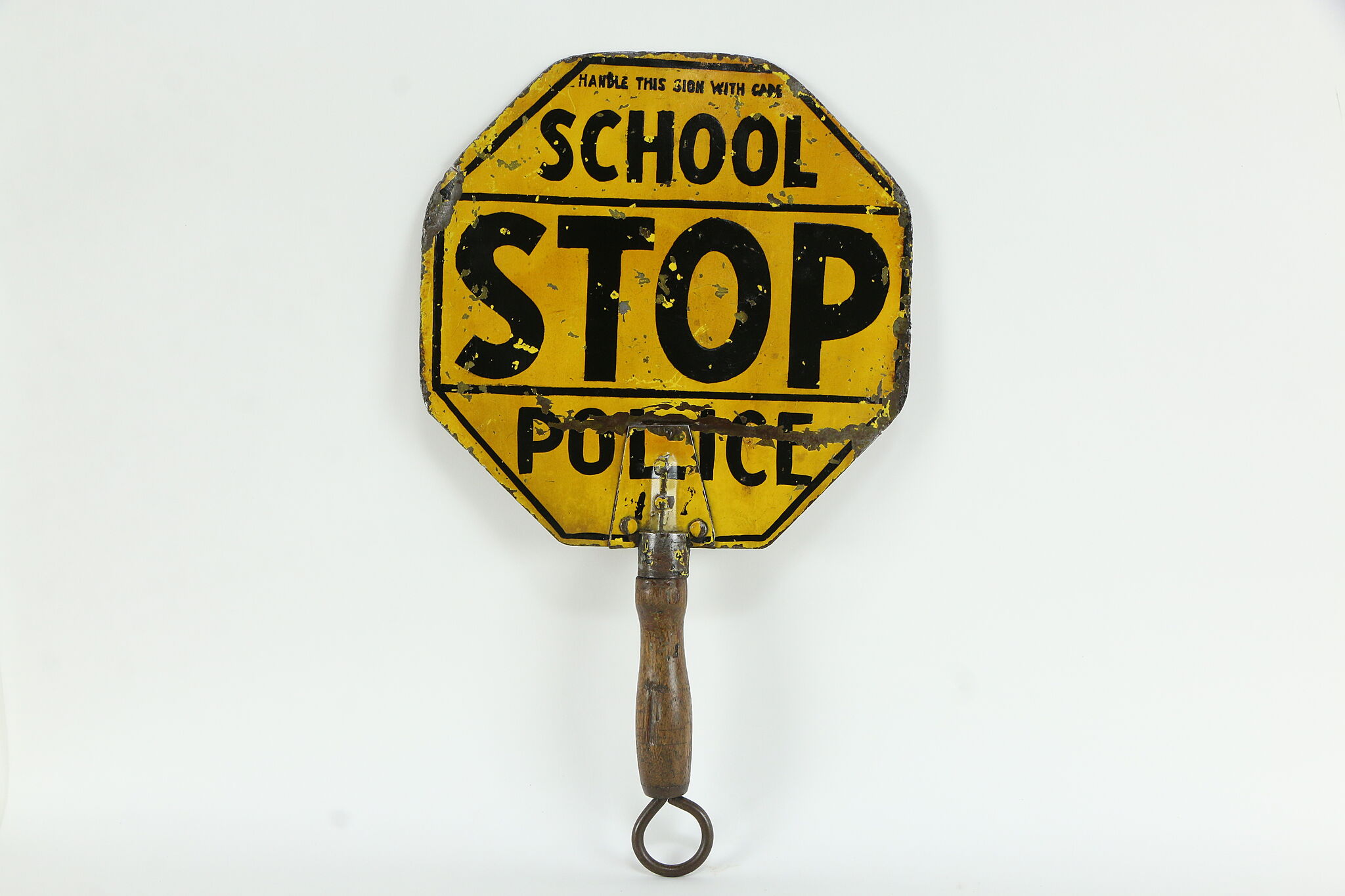 Stop Engine Hand Sign Yellow Stop Sign With Hand