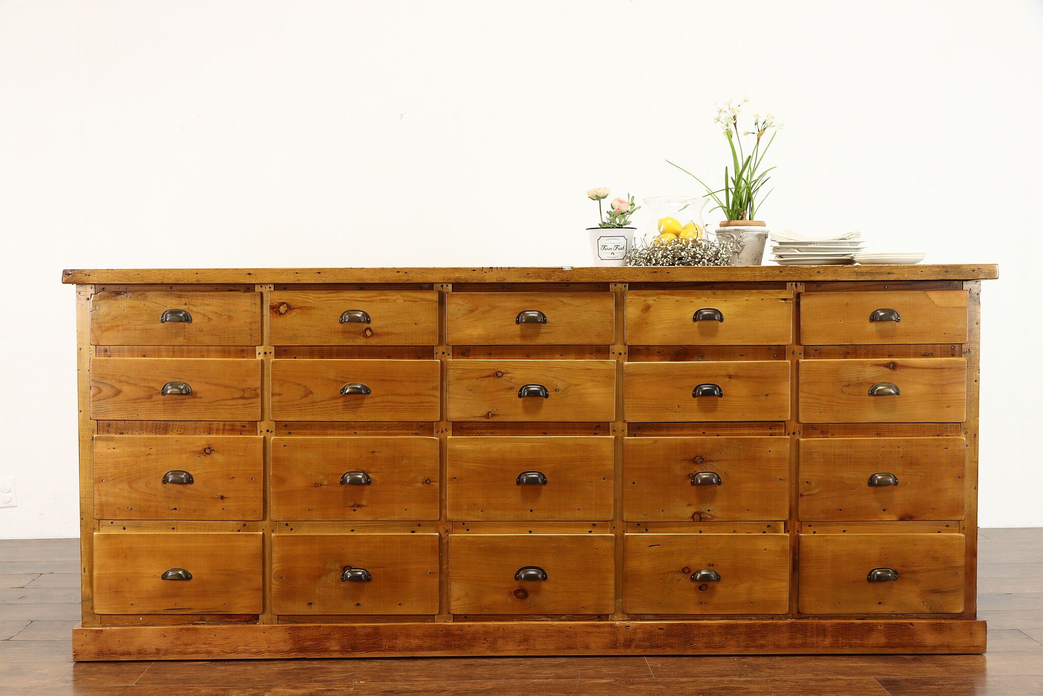 Country Pine Antique Farmhouse, General Store, Kitchen Pantry Counter