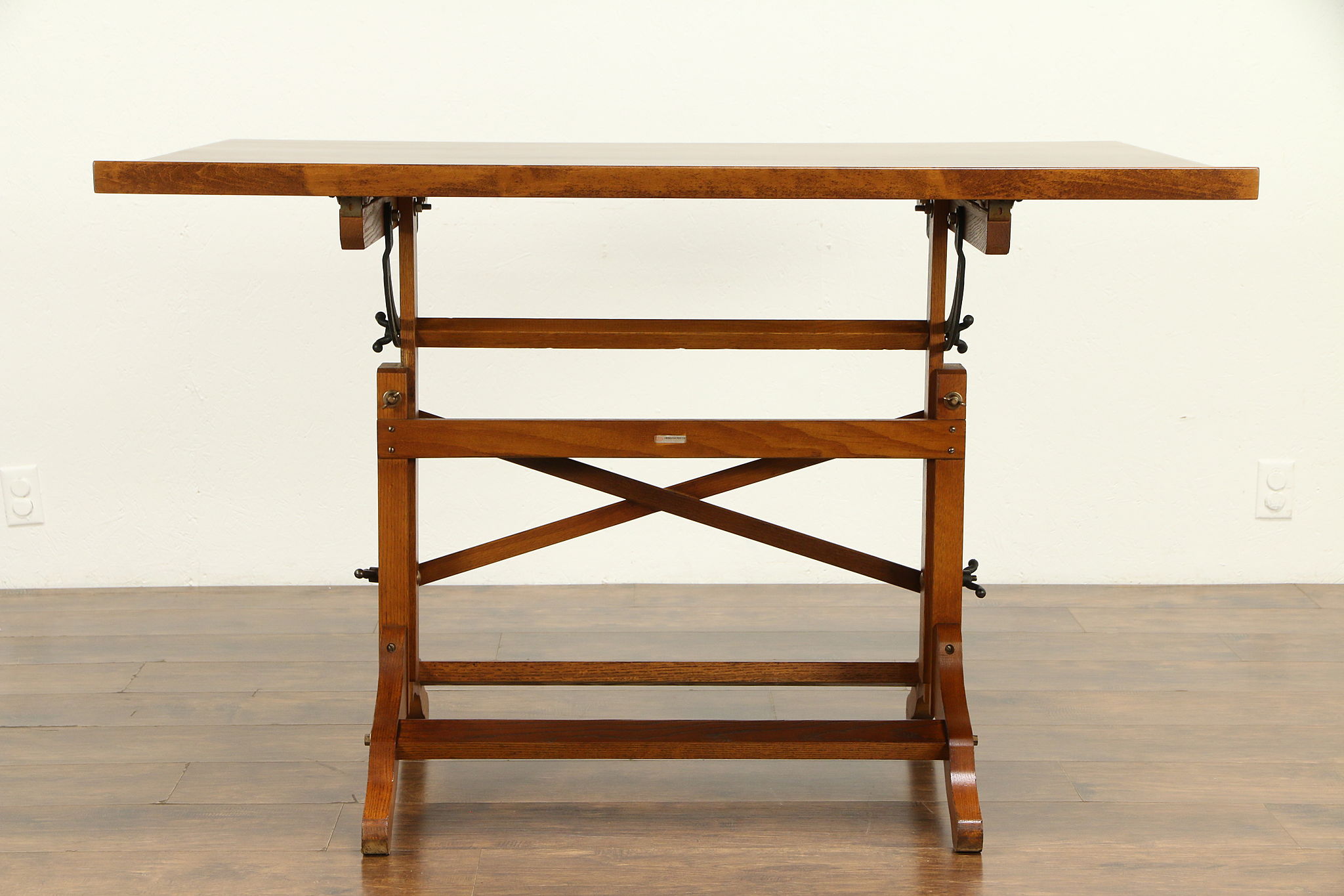 Sold Drafting Or Wine Table Adjustable Vintage Artist Desk