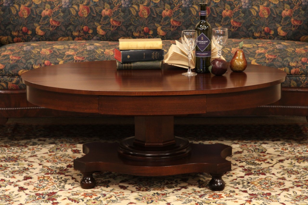 Oval Empire Mahogany Coffee Table