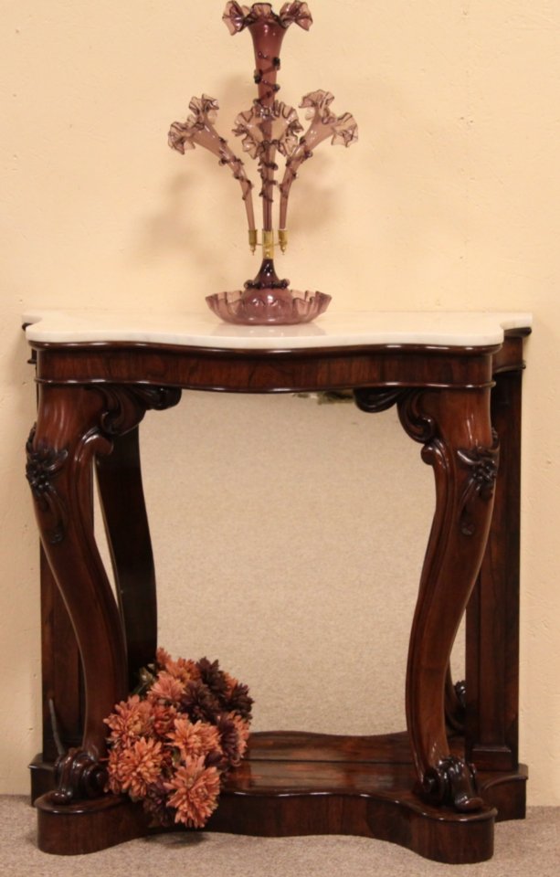 Rosewood Console Petticoat Table