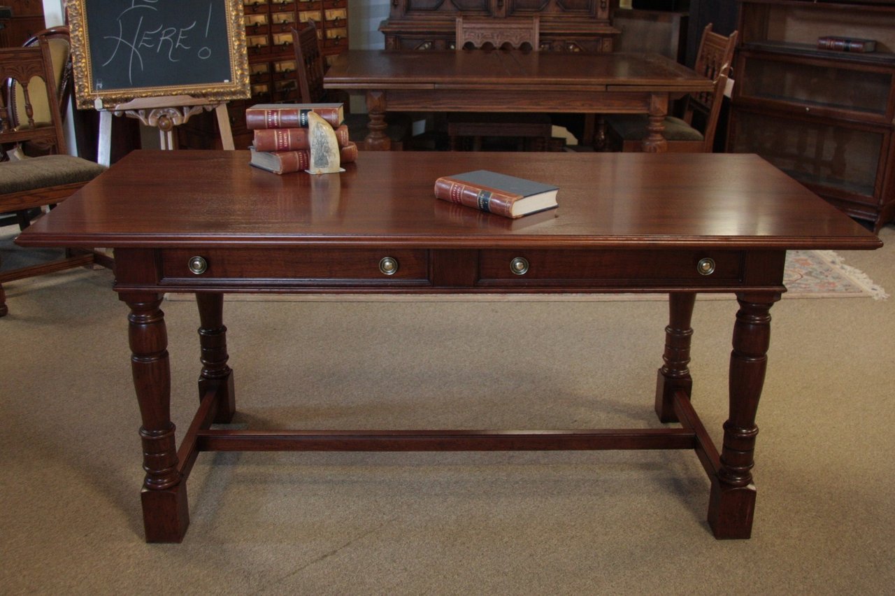 Walnut 5'9" Library Table or Writing Desk, circa1925