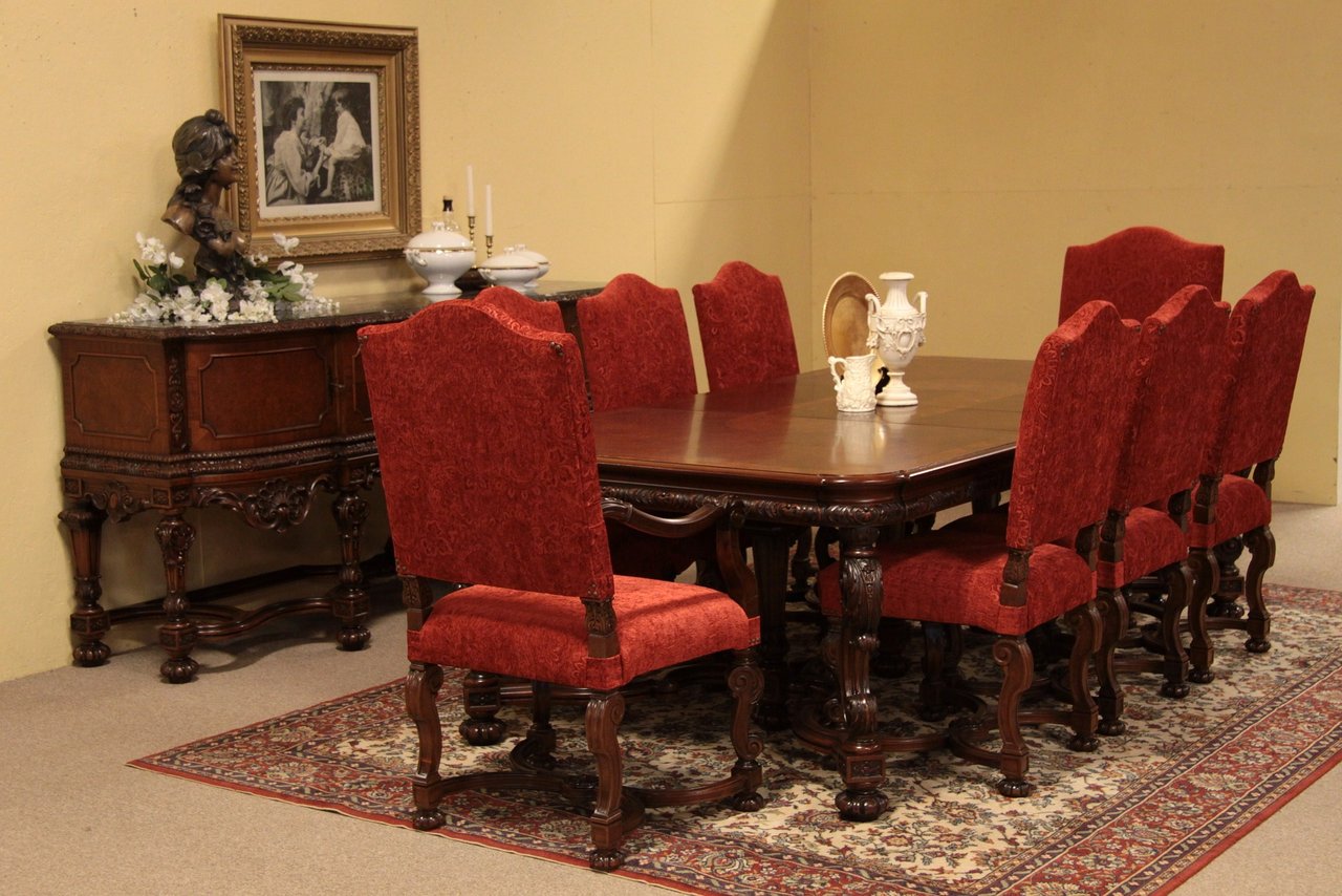 Berkey & Gay Dining Set, 8 Chairs, 9' 9" Table