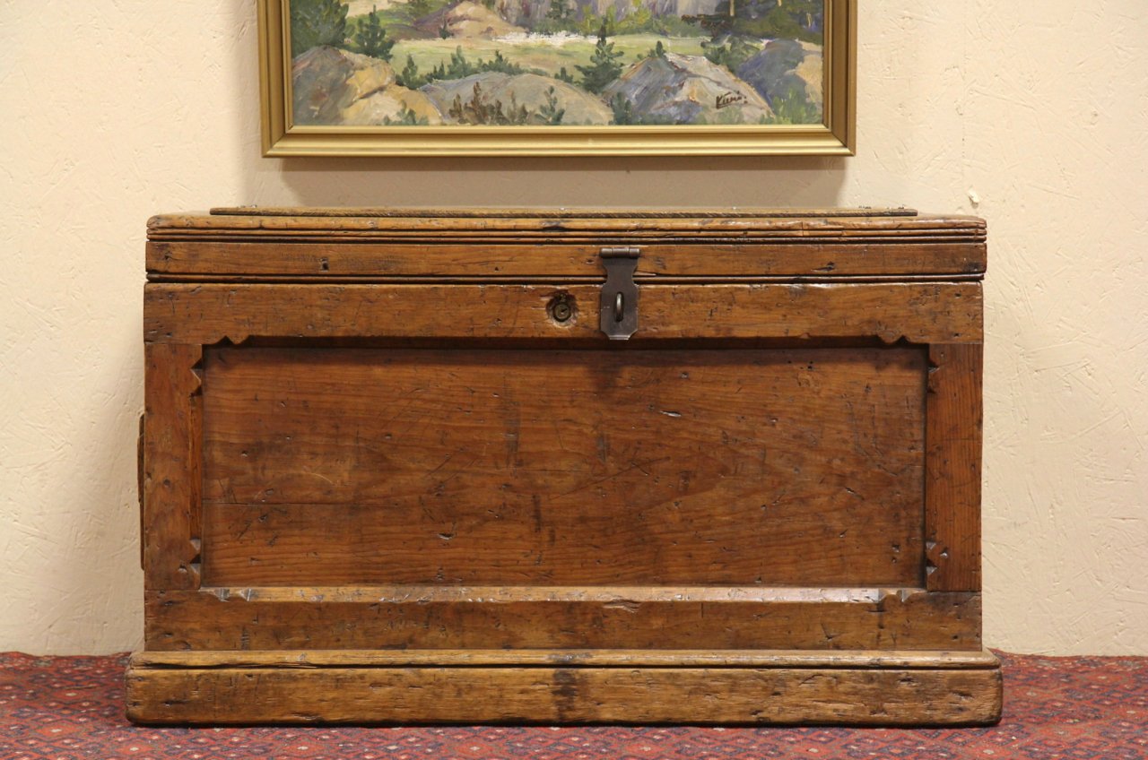 Country Pine 1880 Antique Chest Coffee Table