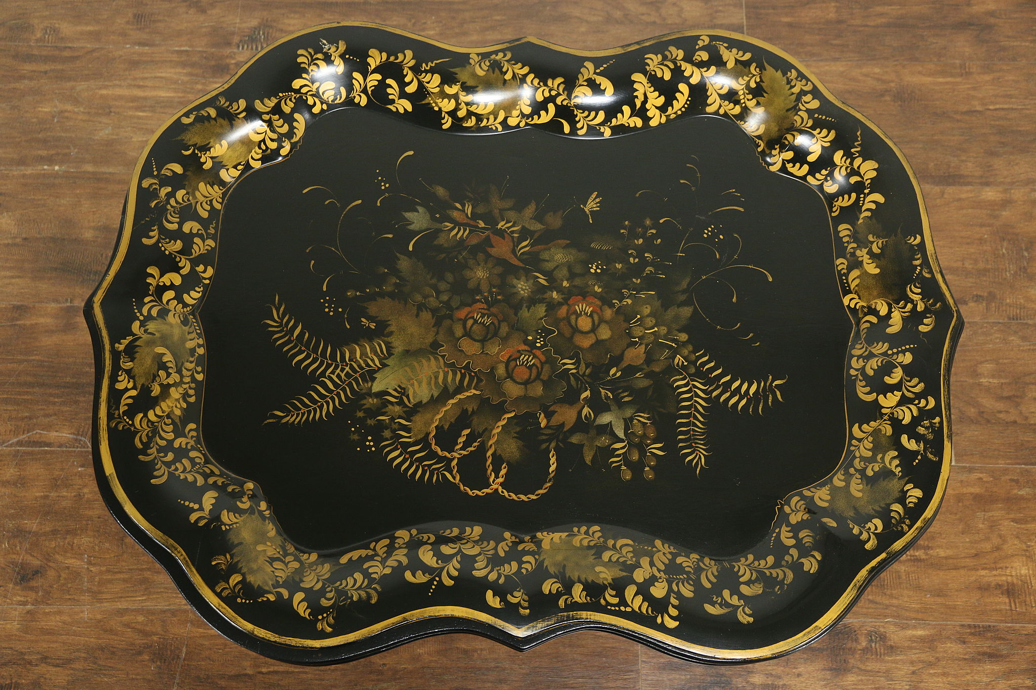 Louis Vuitton Hand Painted Tray on Stand - georgenantiques