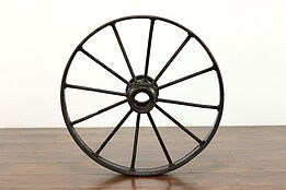 Iron Antique Farmhouse Salvage Horse Drawn Wagon Wheel #39969