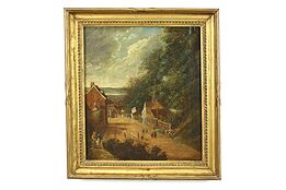 Westerfield Gate Antique 1824 Georgian English Oil Painting, Cobbold 24"  #39409