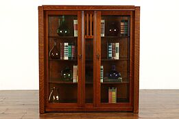 Arts & Crafts Mission Oak Antique Office, Library Bookcase, China Cabinet #39353