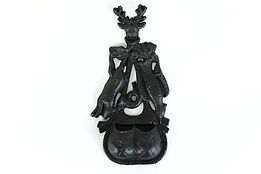 Farmhouse Antique Cast Iron Hunting & Game Match Holder #39604
