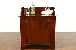 Solid Cherry Vintage Farmhouse Washstand, Hall Console Table, Nightstand  #39652