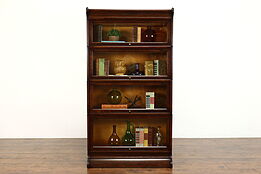 Arts & Crafts Mission Oak Antique 4 Stack Office Library Bookcase, Weis #39565