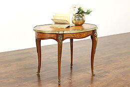 French Renaissance Antique Tulipwood & Rosewood Marquetry Coffee Table #35403