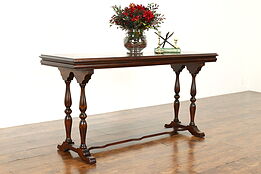 Traditional Antique Mahogany Sofa Table, Hall Console or Sideboard #39528