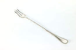 Victorian Antique Silverplate Cocktail, Pickle or Appetizer Fork,W. R. #40025