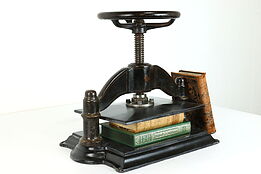 Victorian Industrial Antique Cast Iron Bookbinder Book Press #40078